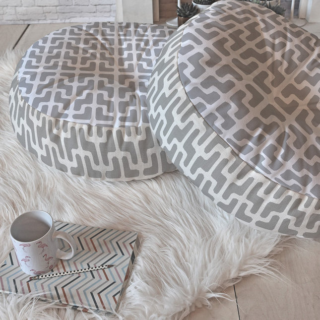 Lattice Jags Floor Pillow, 26" H x 26" W x 6" D