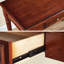 Bureau rectangulaire en bois massif avec 2 tiroirs Maroon-824741576