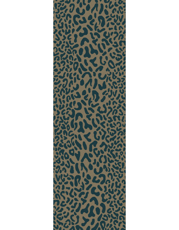 Tapis bleu sarcelle en laine touffeté à la main Elsberry, Tapis de couloir de 2 pi 6 po x 8 pi