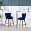Ensemble de 2 tabourets à oreilles à hauteur de comptoir rembourrés en tissu, bleu-1605578589-1605578594