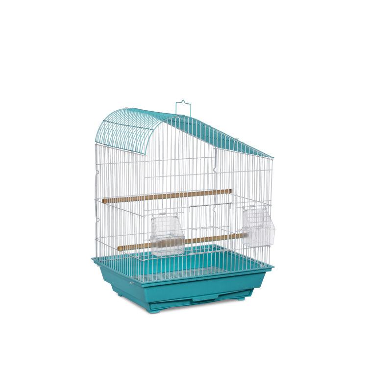 Cage à oiseaux avec perchoir Borton, Aigue-marine