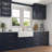Athena 33" L x 18" W Double Bowl Farmhouse Kitchen Sink with Sink Grid and Basket Strainer-88750059
