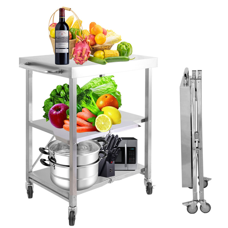 Table de travail réglable en acier inoxydable de L 20 po x l 26 po x H 34 po de la collection Hije Technology Co., LTD de Tianjin