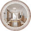 Miroir rond en bois