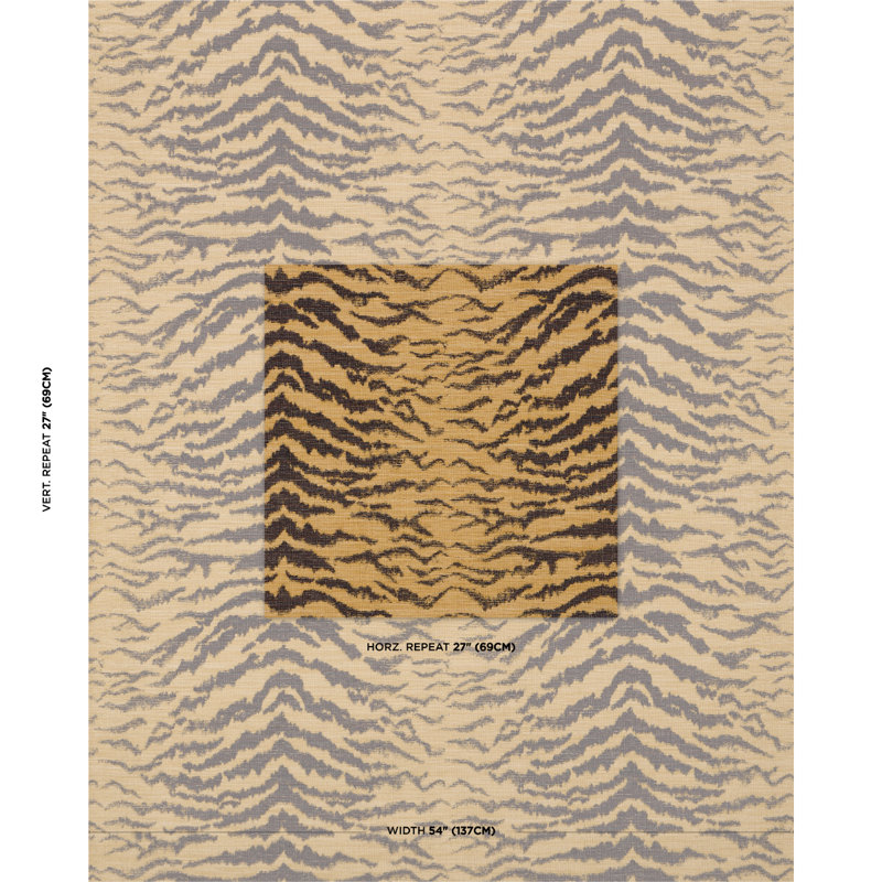 Tissu Shivalik Hills Tiger, Doré
