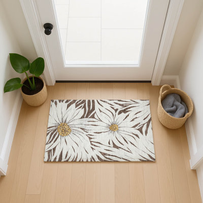 Machine Washable Indoor/Outdoor Oliveras ACN2263 Floral Rug