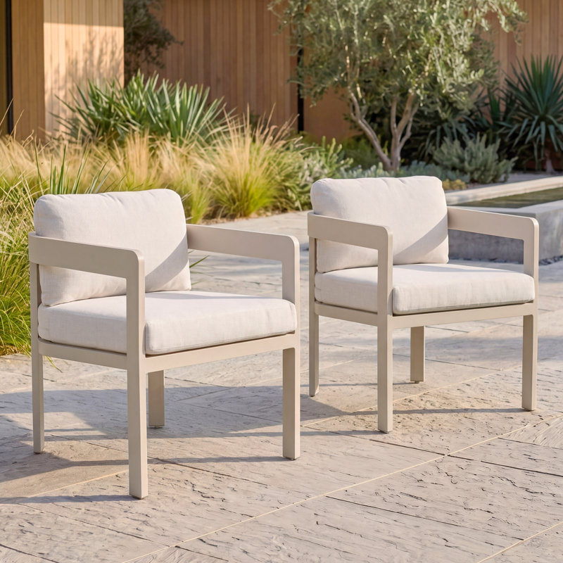 Ensemble de 2 chaises d'extérieur en aluminium