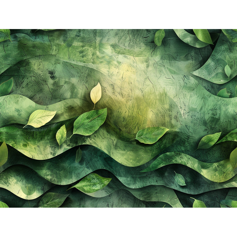 Tapis de bain feuillage nature, L 21 po x L 34 po