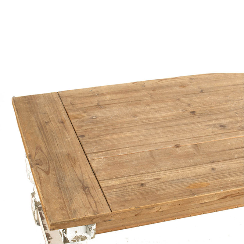 Table basse rectangulaire en bois, table basse French Country