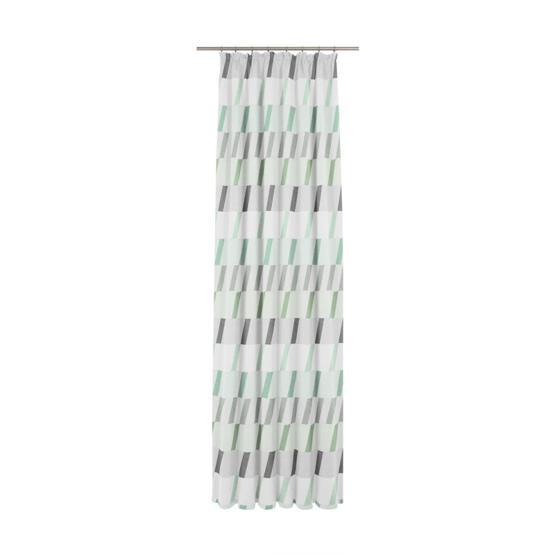 Lopez Room Darkening Single Panel, Light green/Grey/Black, 225cm H x 132cm W