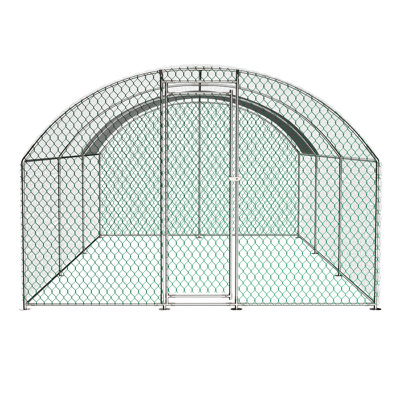 Grand poulailler avec bâche et barrière verrouillable en métal imperméable pour la cour