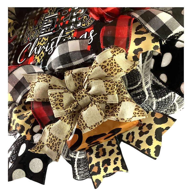 Couronne de père Noël en maille 18 po