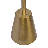 Lumina Brassed Gold Floor Lamp with Rotary Switch Triple Spots Metal Cone Base