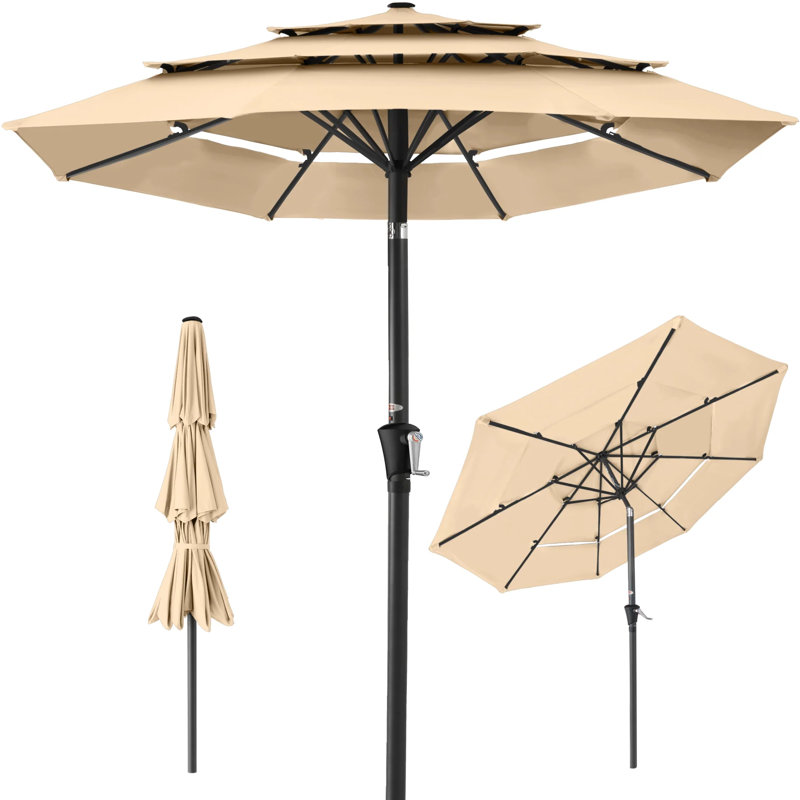 Parasol de patio à 3 niveaux, Sand