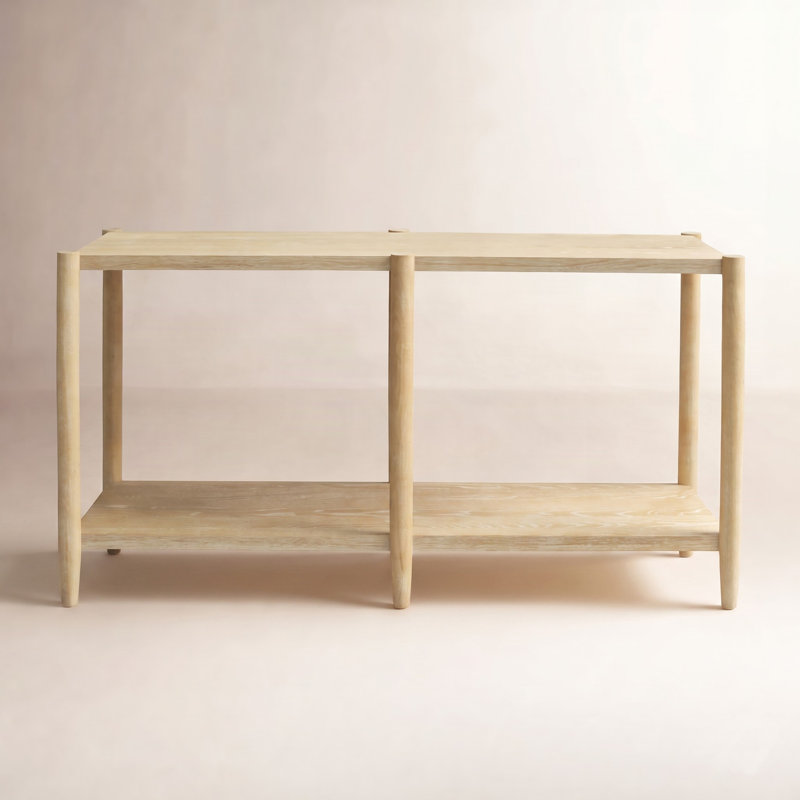 Reece 60" Console Table, Natural Wood