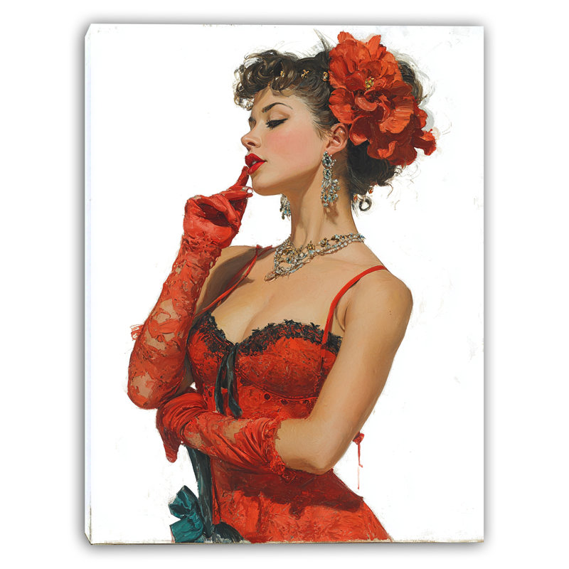 Art mural flamenco sur toile tendue, H 24 po x l 16 po