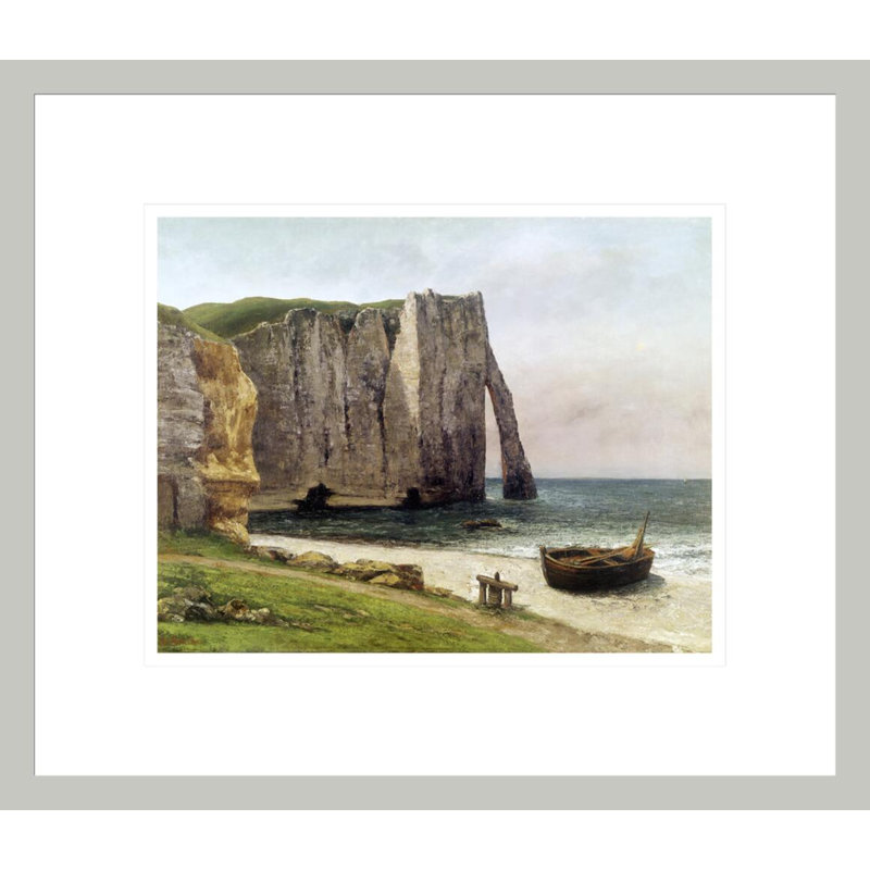 The Cliffs at Etretat by Framed Giclee Print, 13.75" H x 15.94" W