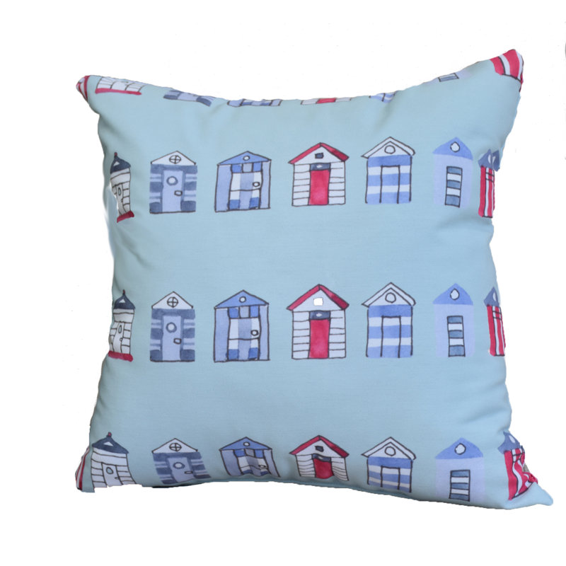 Housse de coussin d'extérieur carré Nantucket, 18 po x 18 po, Turquoise