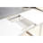 Modern Square Table For Living Room With Antique White Finish And Metal Legs, 70.54" W X 31.5" D 29.5" H, Extendable Feature Flexibility Dining Adjustable Length, Top