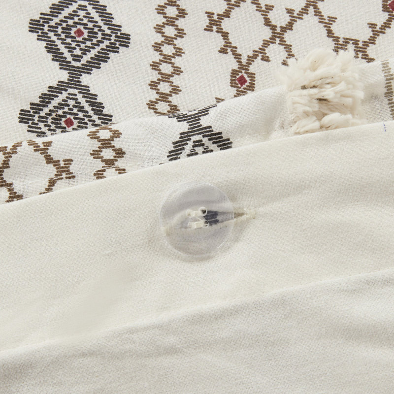 Housse de couette 100% coton double / grand avec chenille - imprimé, attaches de coin, literie douce et relaxante