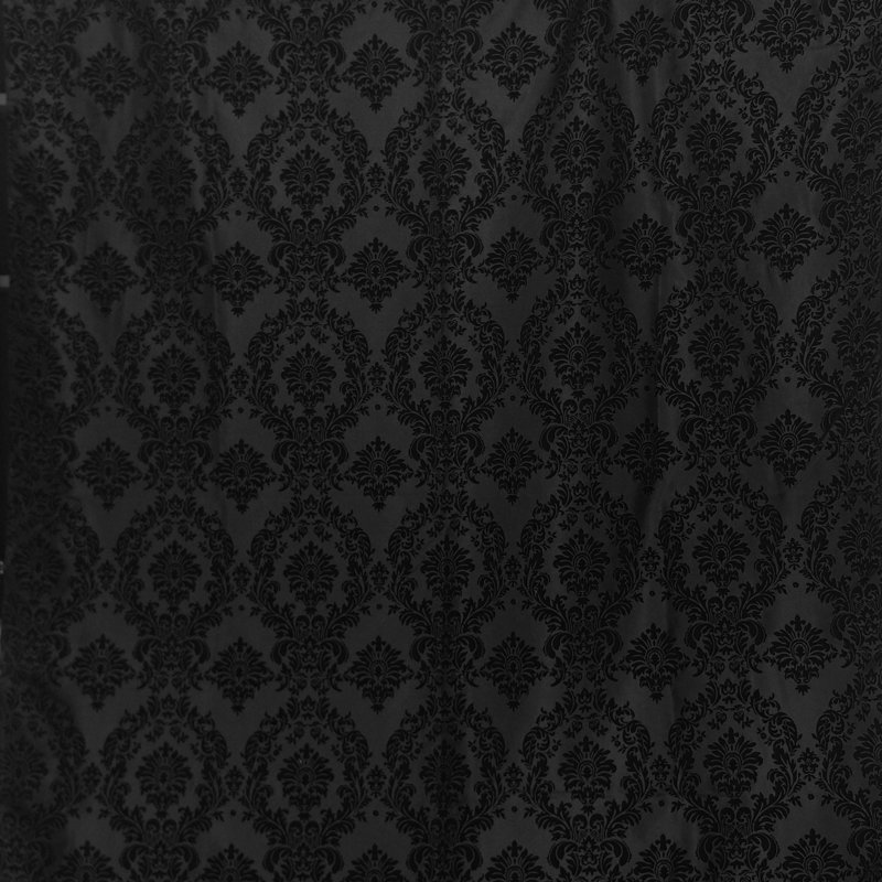 Cantonnière à damas, L 58 po x L 5 po, Noir