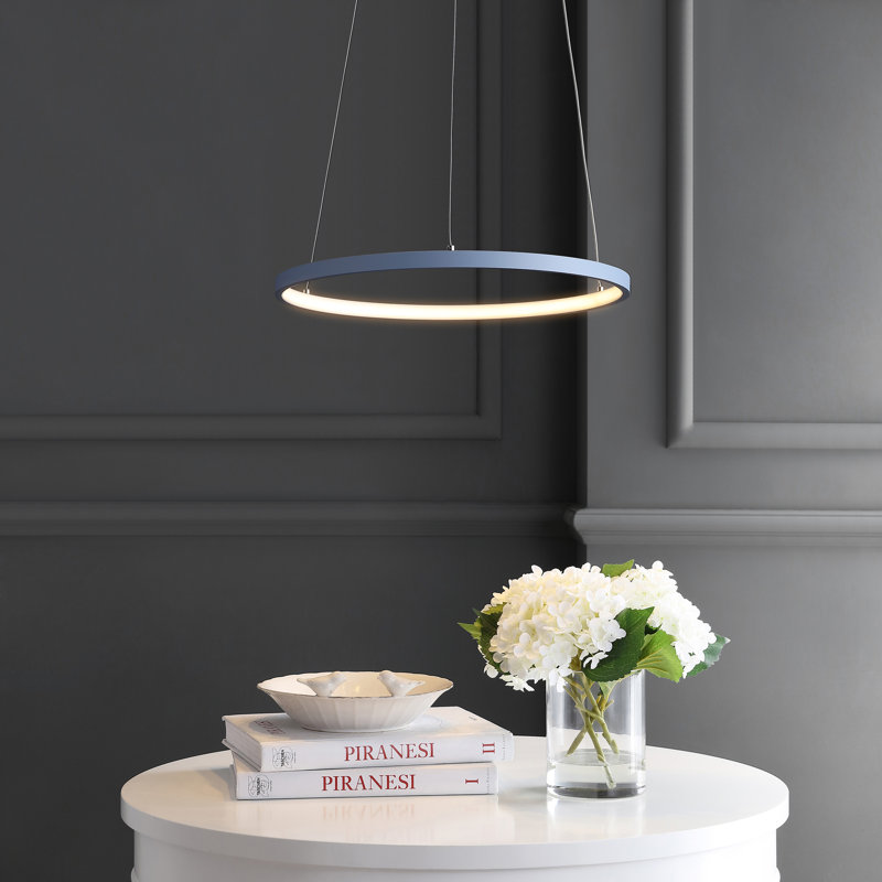 Odin 1-Light LED Unique / Statement Chandelier, 0.75" H x 15.75" W x 15.75" D, Blue