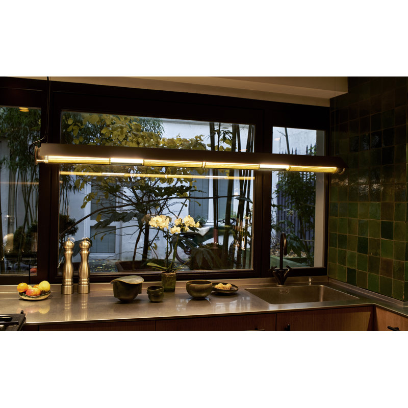 1 - Light LED Pendant, 2.7559" H x 16.5354" W x 2.7559" D