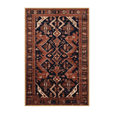 Machine Washable Persian Brown Area Rug