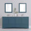 Ensemble de meuble-lavabo double 72 po avec 2 armoires, 2 tiroirs et plateau en marbre de culture Emlyn-107120774