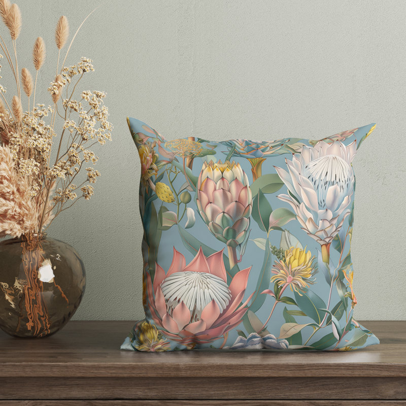 Housse de coussin réversible Floral Maximalist Floral, H 18 po x l 18 po