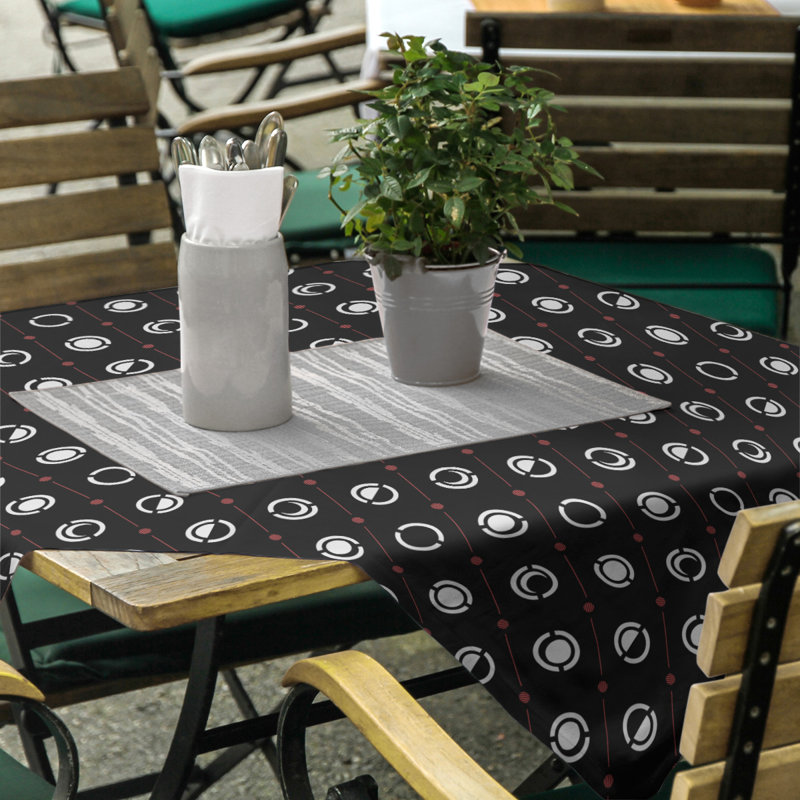 Nappe des phases de lune classiques, Noir / Rouge / Blanc