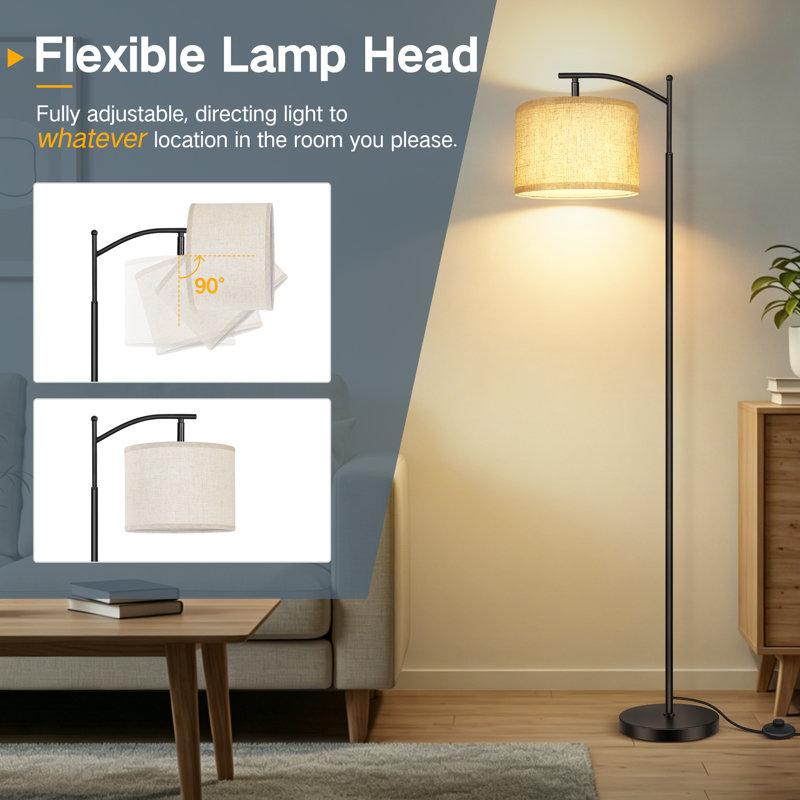 Lampes sur pied en métal avec ampoule DEL 9 W Arc