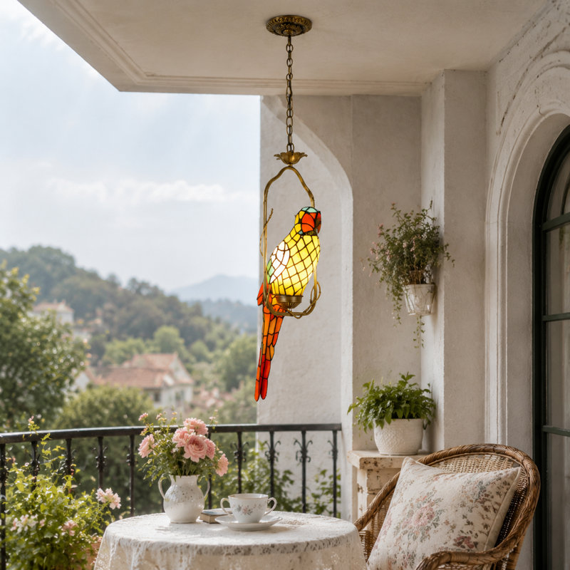 Luminaire suspendu en verre Artistic Parrot