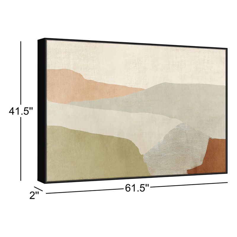 «Elspeth Pastel Views - Floater Frame», peinture sur toile, H 41,5 po x l 61,5 po, Noir