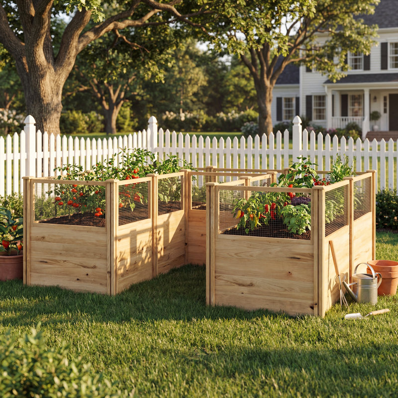 95" Solid Wood Raised Garden Bed