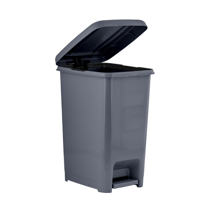 Step On Trash Can, Black, 6.5 Gallon