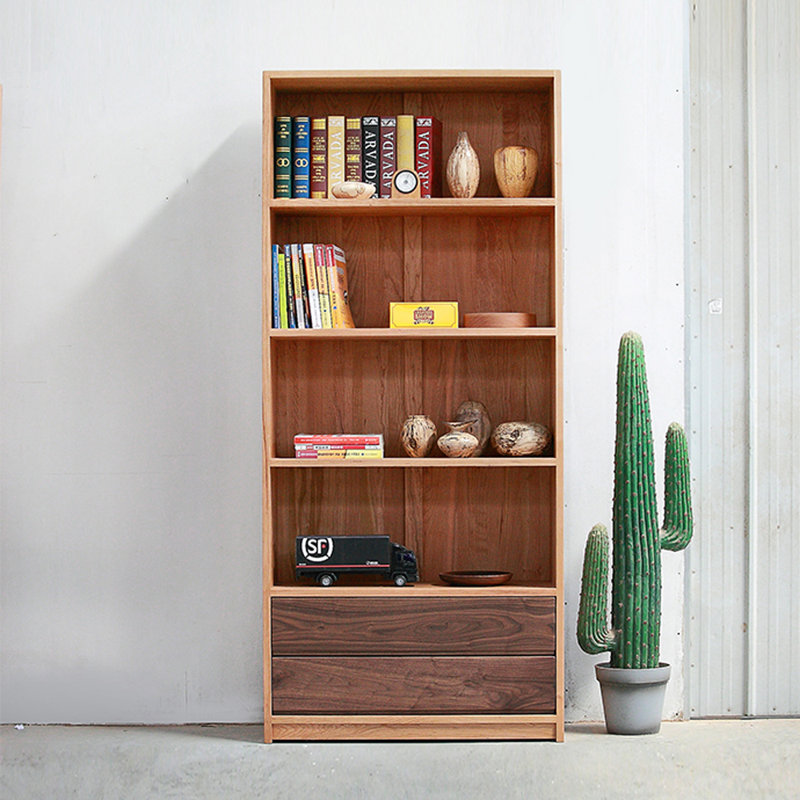 Bibliothèque de rangement en bois massif