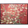 'Red Blossoming Almond Tree' by Vincent van Gogh, Red Botanical Tree Fine Art Gallery Canvas Print