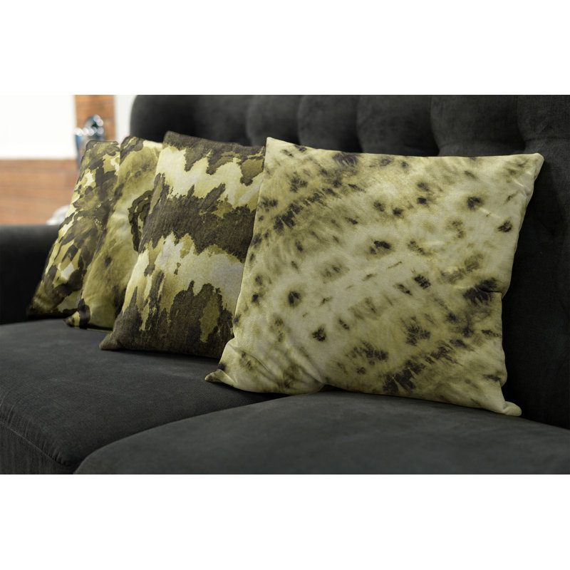 Housse de coussin Montezuma, 18 po x 18 po, Kaki foncé / vert