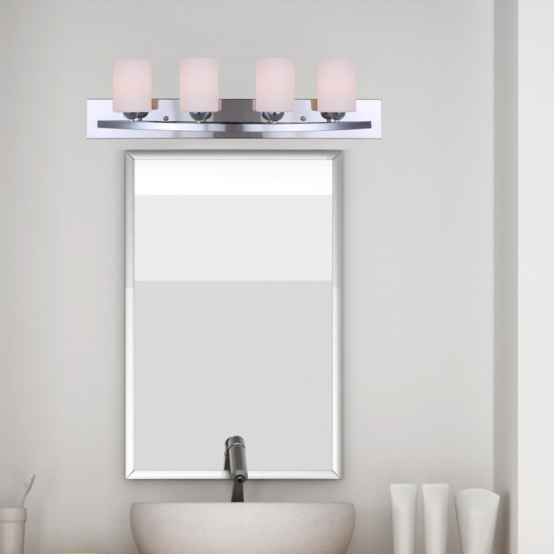 Luminaire à 4 lumières pour meuble-lavabo Custer, Chrome