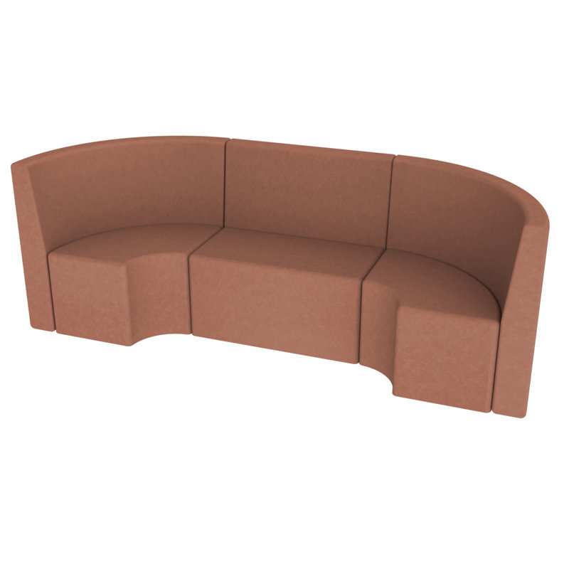 Ensemble 3 pièces de chaises à dossier haut Pro Series, H 36,75 po x l 108 po x P 36 po, Noisette