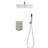 12" Wall Mounted Rain Shower Head - Brushed Nickel, Brass Made, Self-Cleaning Nozzle For Unclogged Water Flow, American Standard Pipe Compatible Mounted, Brass, Unobstructed And Consistent Release,-127368508