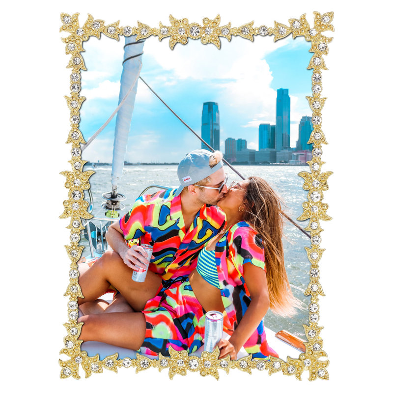 Luxembourg Metal Picture Frame, Gold, 5" x 7"