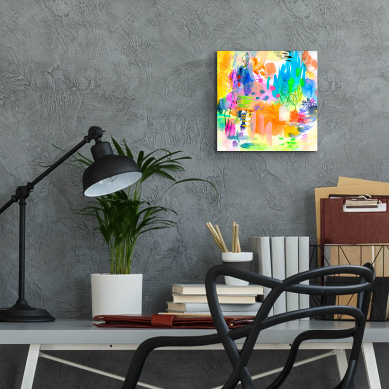 "Signal brouillé (détail)" par Wyanne, H 12 po x l 12 po x P 0,13 po