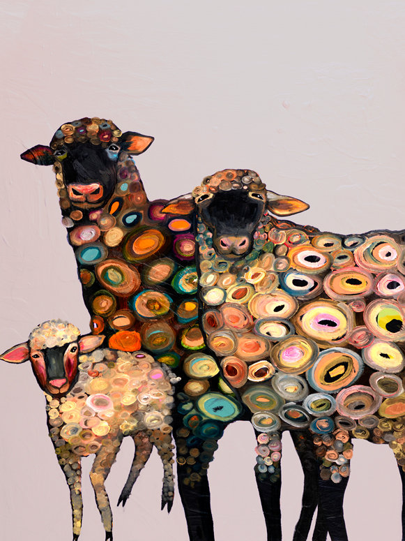 «Sheep», reproduction sur toile tendue, H 16 po x l 12 po
