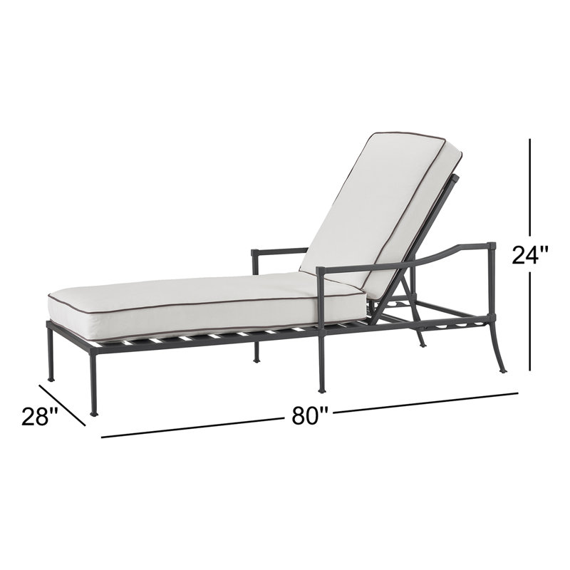 Chaise longue simple avec coussins Milhouse