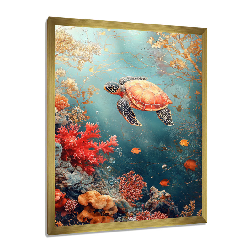 Cossandra - animaux, impressions sur toile, H 20 po x l 12 po, Reproduction encadrée sans passe-partout, Doré
