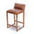 Skiles 25'' Solid Wood Genuine Leather Counter Stool