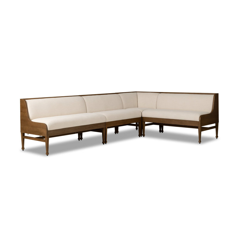Priscilla Dining Banquette L Shape 113"-Crypton Wayfarer Snow