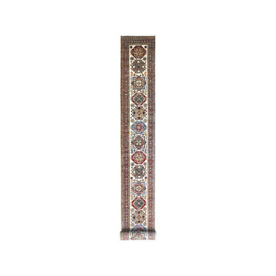 2'8" x 35'3" New Hand Knotted Beige Wool Runner Oriental Rug - MOA102125